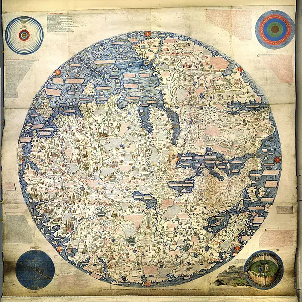 Mappamondo di Fra Mauro alla Biblioteca Marciana di Venezia