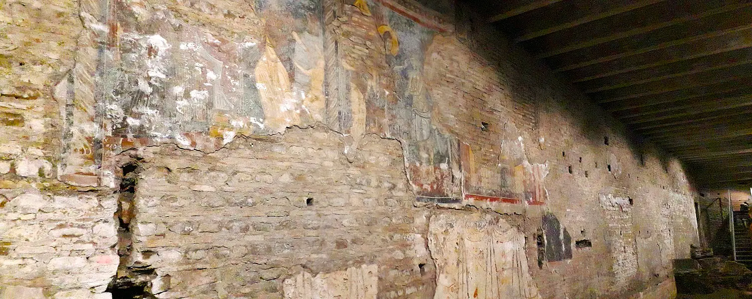 The underground basilica of San Crisogono in Trastevere