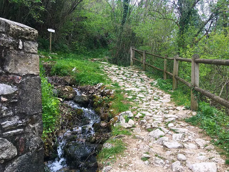 The Filadora trail, on the Via dell'Acqua in Follina