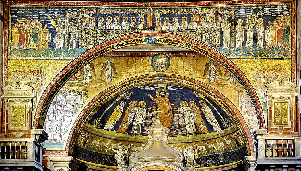 The mosaics of St. Praxedes, splendor of medieval art