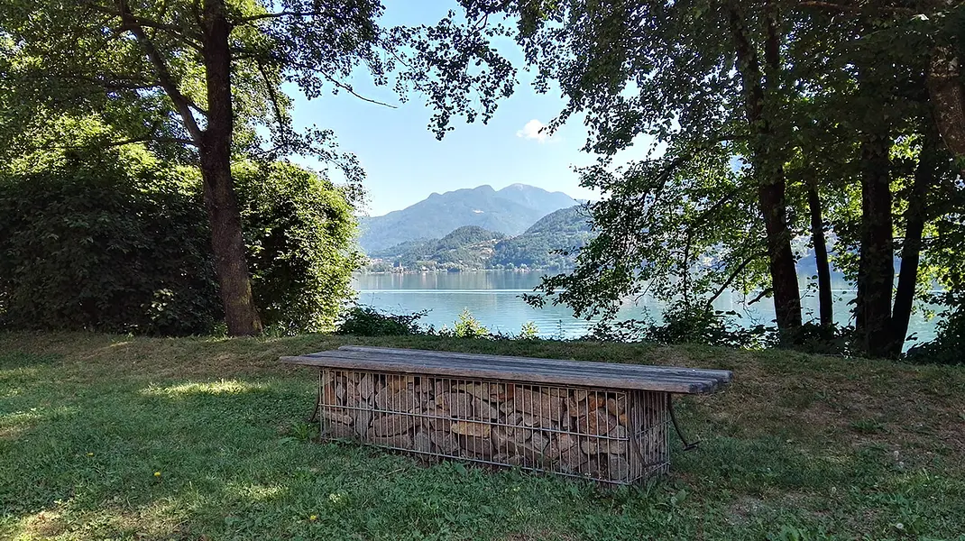 Bicycle and pedestrian walkway over Lake Caldonazzo