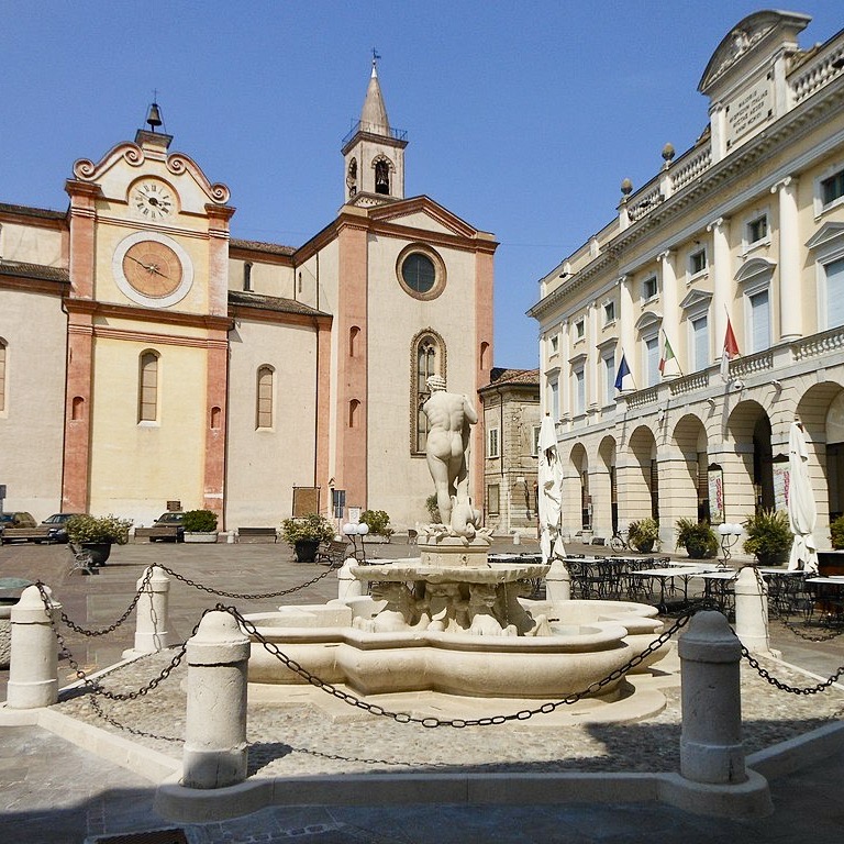 imageUna piazza mantovana, un dipinto che fa Natale...