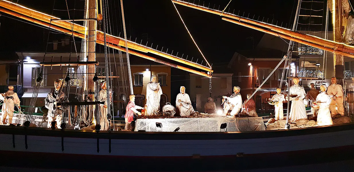 Cesenatico's floating nativity scene